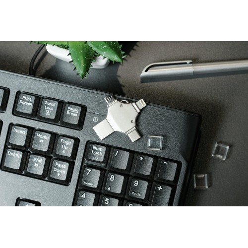 Флешка XENON 4в1 Серебристая 4444.06.64ГБ3.0