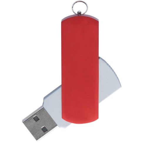 Флешка ELEGANCE COLOR Серебристая с красным 4026.06.03.64ГБ
