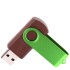 Флешка TWIST WOOD COLOR Темное дерево с салатовым 4014.32.15.32ГБ