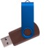 Флешка TWIST WOOD COLOR Темное дерево с синим 4014.32.01.16ГБ