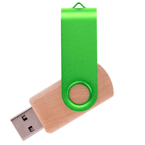 Флешка TWIST WOOD COLOR Светлое дерево с салатовым 4014.31.15.32ГБ