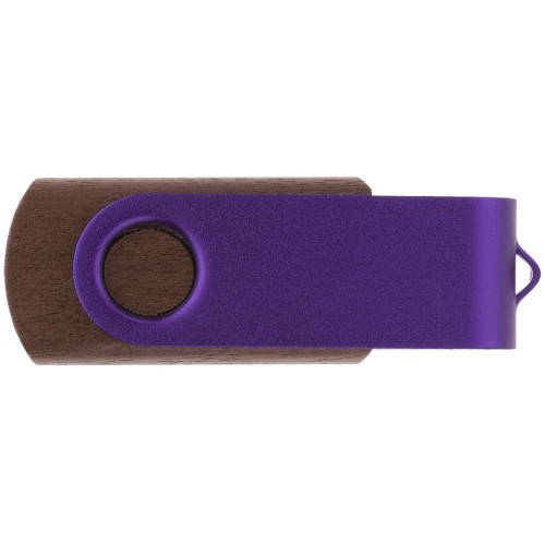 Флешка TWIST WOOD COLOR Темное дерево с фиолетовым 4014.32.11.4ГБ