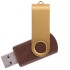 Флешка TWIST WOOD COLOR Темное дерево с золотистым 4014.32.17.64ГБ