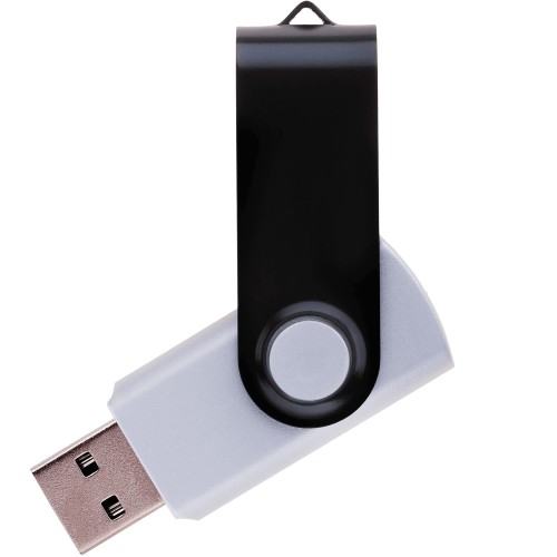 Флешка TWIST COLOR MIX Серебристая с черным 4016.06.08.8ГБ
