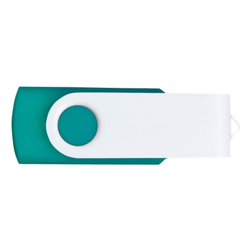Флешка TWIST WHITE COLOR Бирюзовая с белым 4015.16.07.64ГБ