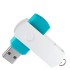 Флешка ELEGANCE COLOR Бирюзовая с белым 4026.16.07.8ГБ