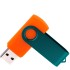 Флешка TWIST COLOR MIX Оранжевая с зеленым 4016.05.02.32ГБ3.0