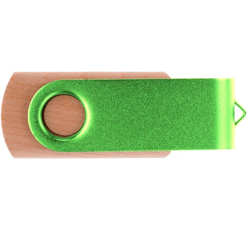 Флешка TWIST WOOD COLOR Светлое дерево с салатовым 4014.31.15.16ГБ