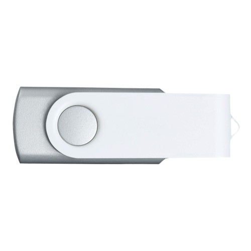 Флешка TWIST WHITE COLOR Серебристая с белым 4015.06.07.4ГБ