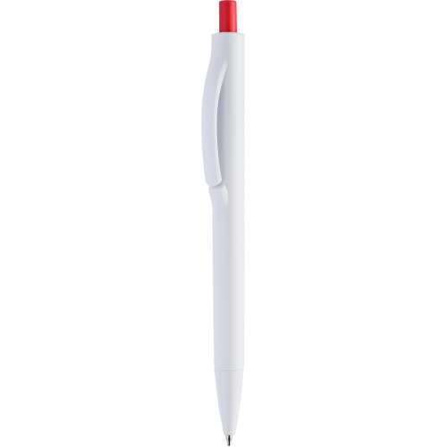 Ручка IGLA COLOR Белая с красной кнопкой 1033.03