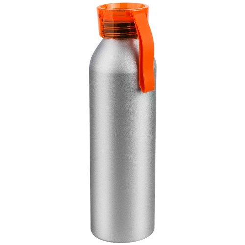 Бутылка для воды VIKING SILVER 650мл. Серебристая с оранжевой крышкой 6141.05