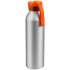 Бутылка для воды VIKING SILVER 650мл. Серебристая с оранжевой крышкой 6141.05