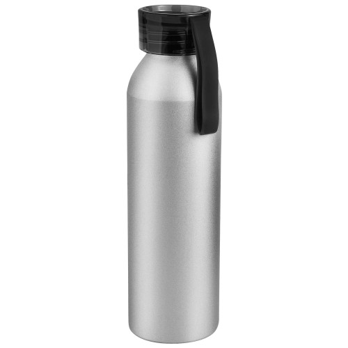 Бутылка для воды VIKING SILVER 650мл. Серебристая с черной крышкой 6141.08