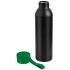 Бутылка для воды VIKING BLACK 650мл. Черная с зеленой крышкой 6142.02
