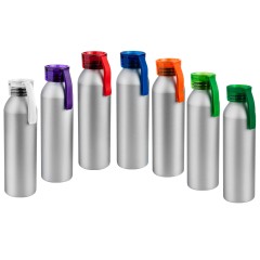 Бутылка для воды VIKING SILVER 650мл. Серебристая с синей крышкой 6141.01