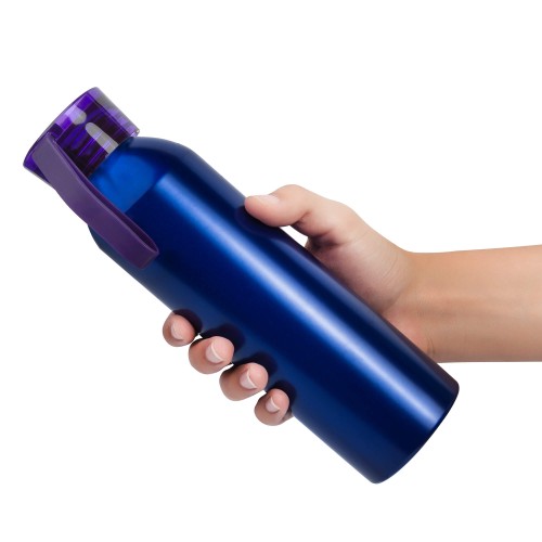 Бутылка для воды VIKING BLUE 650мл. Синяя с фиолетовой крышкой 6140.11