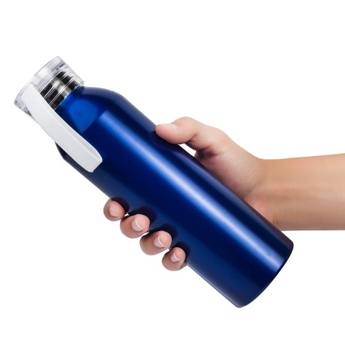 Бутылка для воды VIKING BLUE 650мл. Синяя с белой крышкой 6140.07