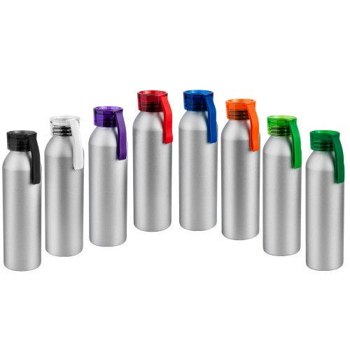 Бутылка для воды VIKING SILVER 650мл. Серебристая с черной крышкой 6141.08