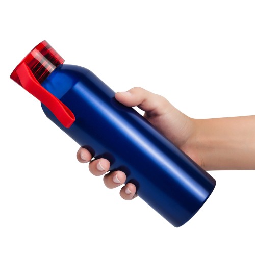 Бутылка для воды VIKING BLUE 650мл. Синяя с красной крышкой 6140.03