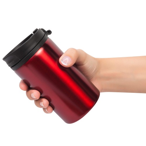 Термокружка CONFETTI 300мл. Красная с черной крышкой 6020.03