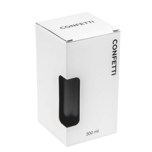 Термокружка CONFETTI 300мл. Черная полностью 6020.88 (только под гравировку)