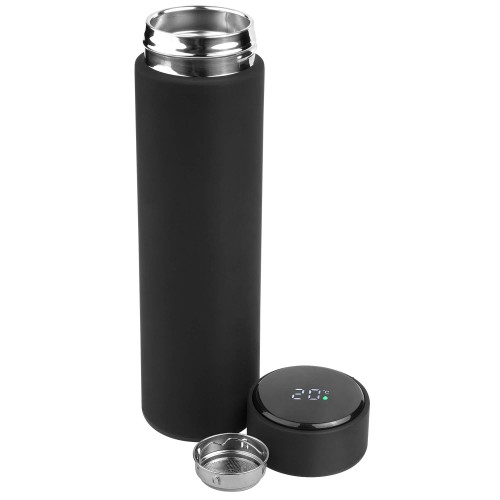 Термос TIM SOFT с индикатором температуры 420мл. Черный 6400.08