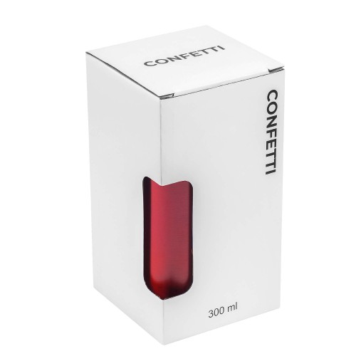 Термокружка CONFETTI 300мл. Красная с черной крышкой 6020.03